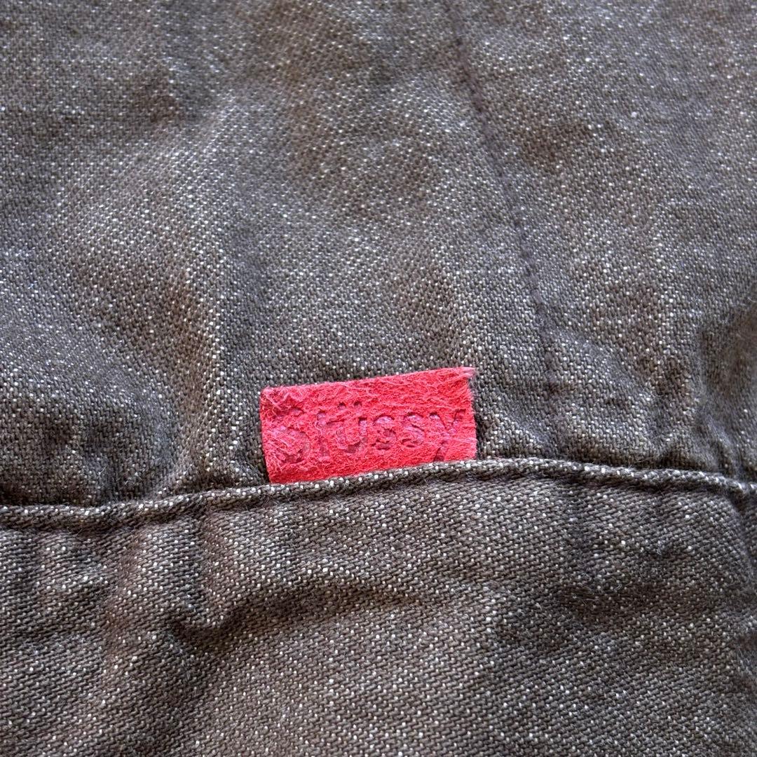 【00s】old stussy デトロイトジャケットタイプ 短丈 ブラウン M