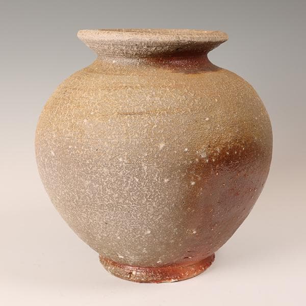 信楽焼【星野亨斉 造】◆自然紬壺◆ 【陶器・壺・花瓶・花入】