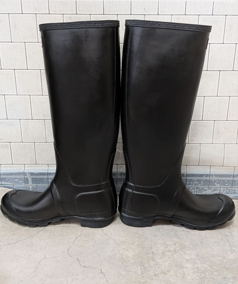 【修正再出品　HUNTER ハンター レインブーツ】ブラック ロング バックル付