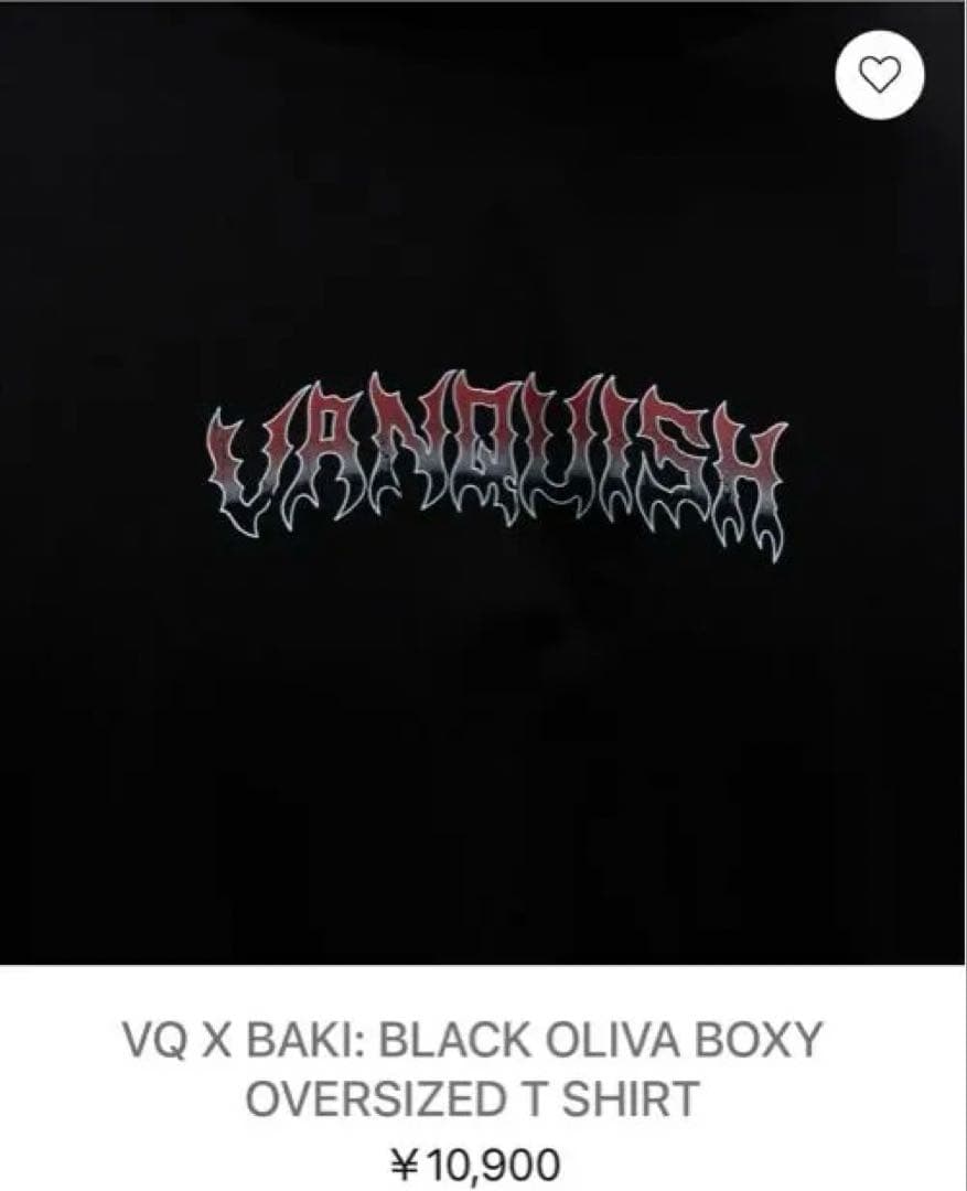 VANQUISH FITNESSx刃牙　ボクシーオーバーサイズTシャツ