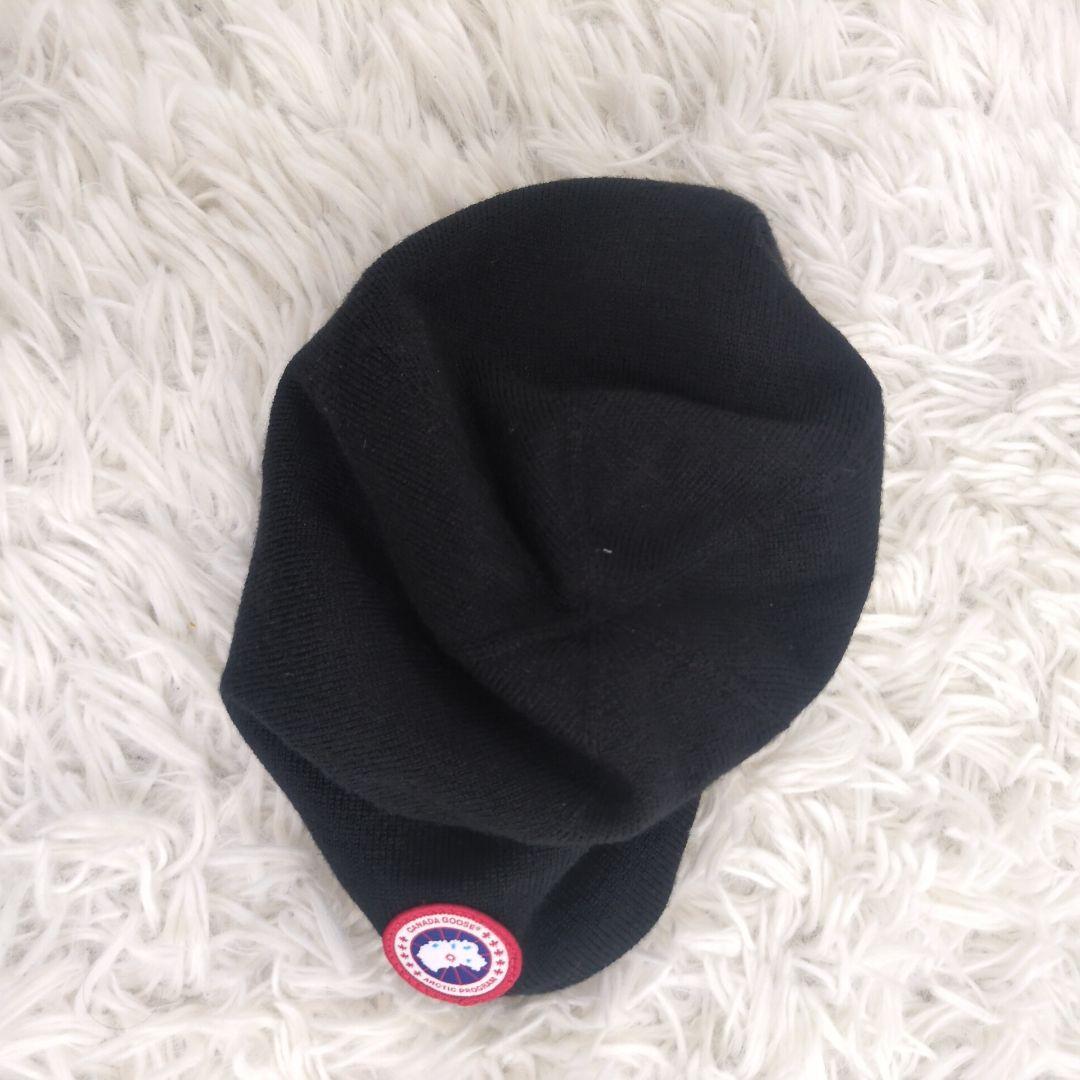 ​【極美品】カナダグース ニット帽 ビーニー ブラック ワッペン付 正規品