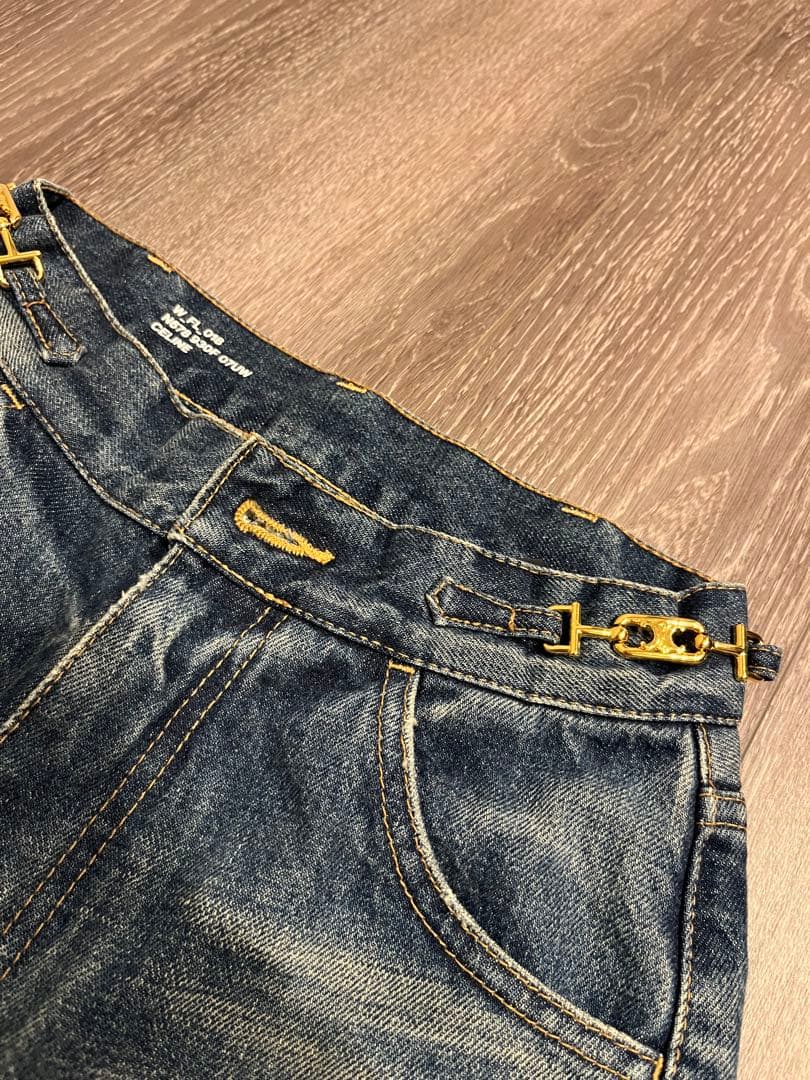 値下げ中❗️CELINE ストレートデニム ダークブルー