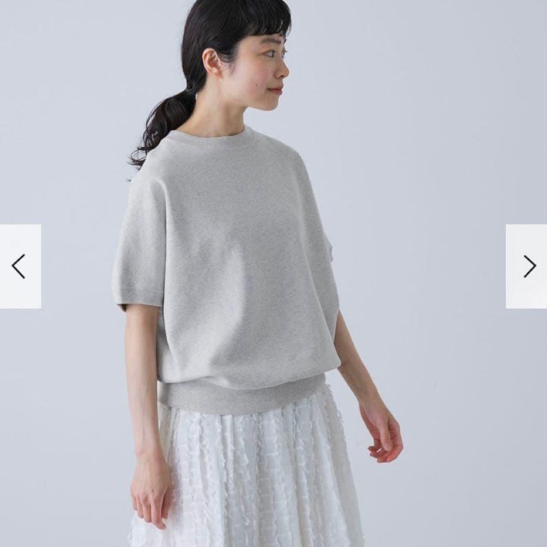 【美品】かぐれ サカリバーフレンチスリーブ 2025春夏　半袖トップス グレー