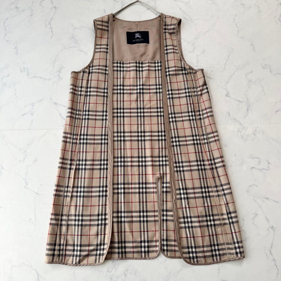 極美品 バーバリーロンドン ロングコート ライナー付 ノバチェック ベージュ M