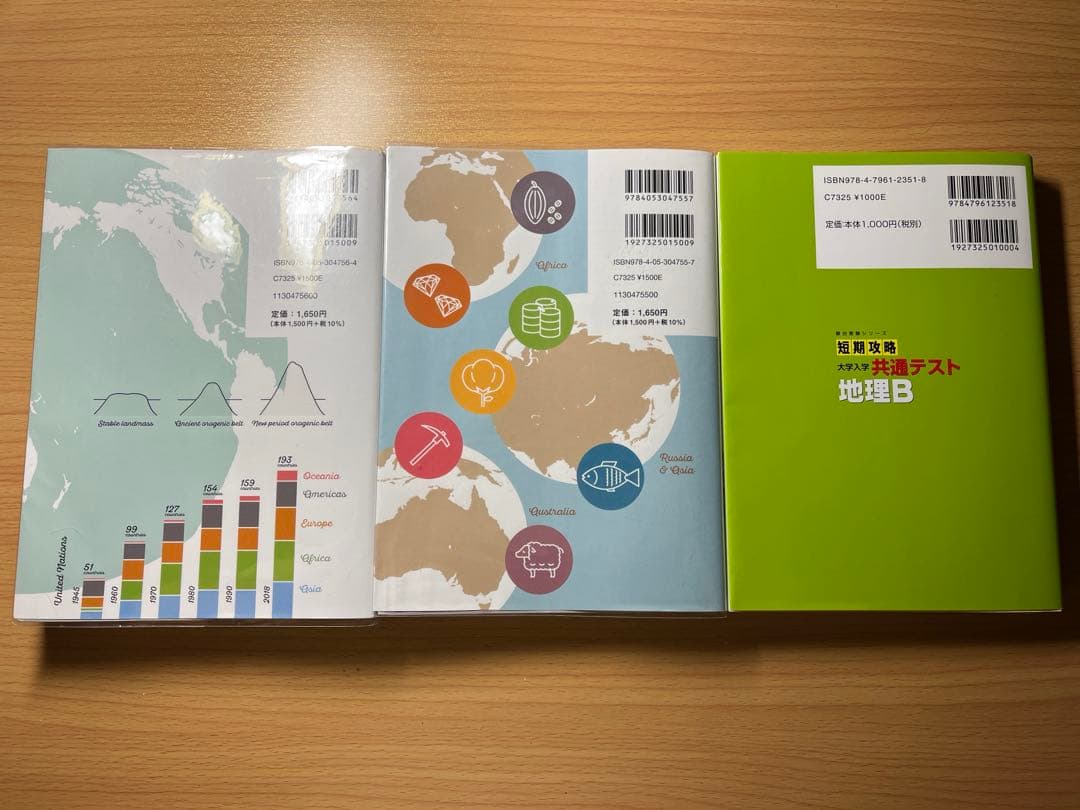 村瀬のゼロからわかる地理B 系統地理編 地誌編 3冊セット 書き込み無し