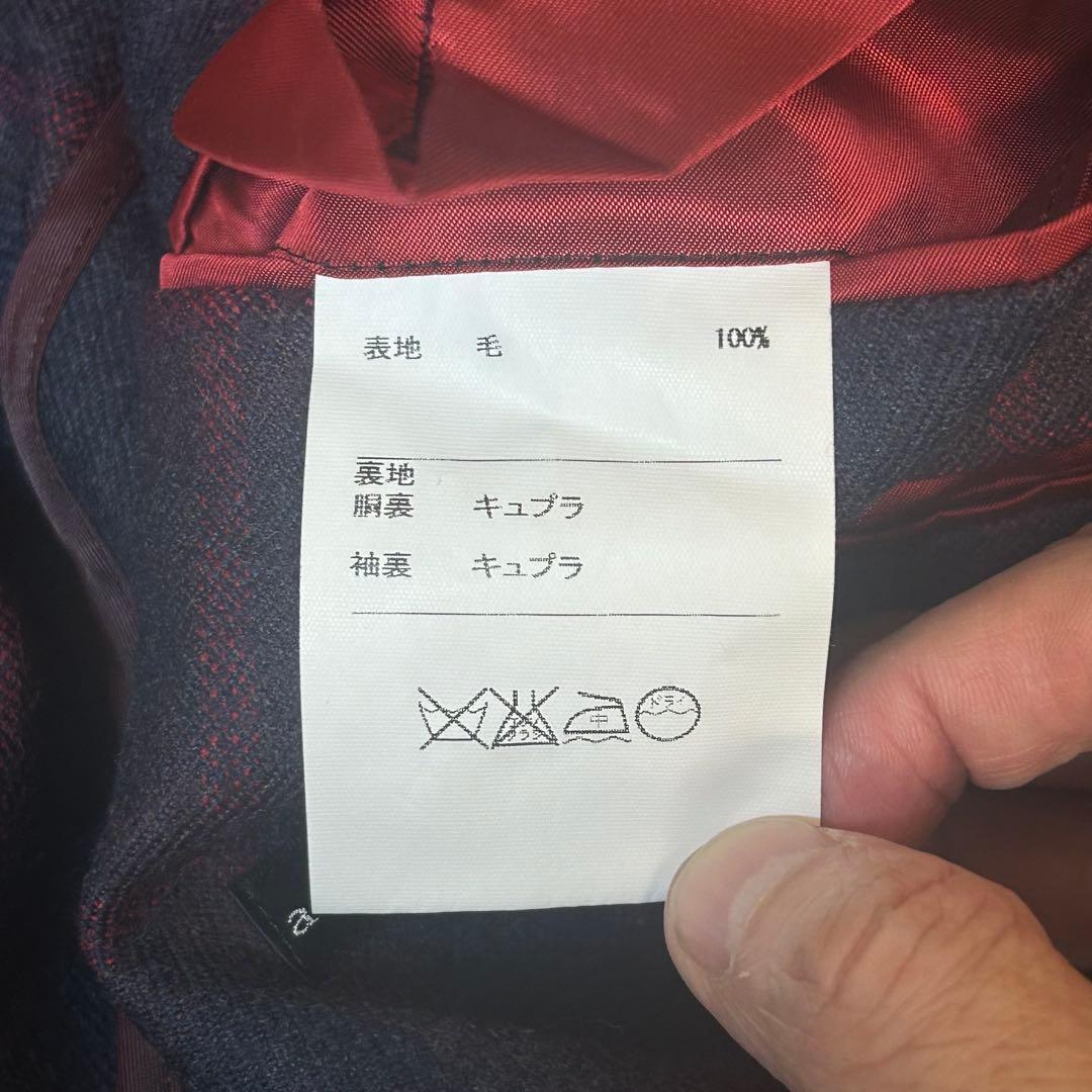 タカヒロ ホーランド&シェリーオーダージャケット　本切羽ネイビー×レッドL