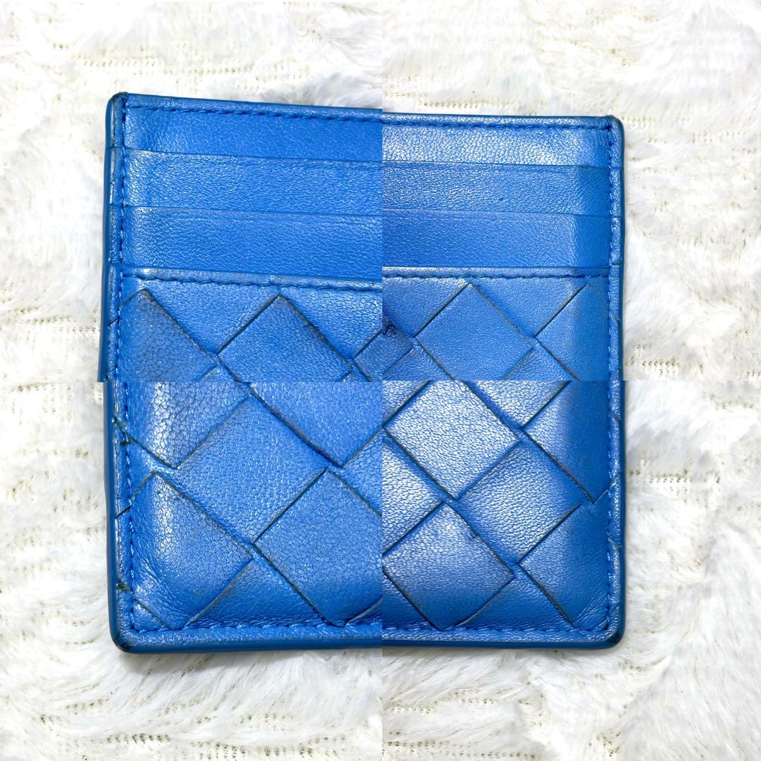 【美品✨】RFID搭載 BOTTEGA VENETA イントレチャート ブルー