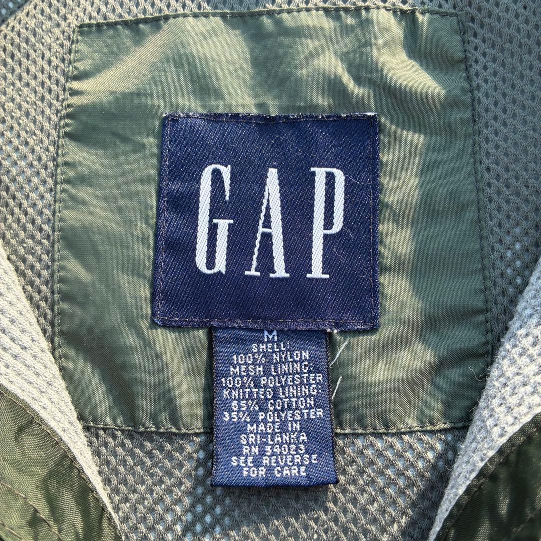 D*様 00年製 OLD GAP テック ナイロンベスト 裏地ワッフル セージグ