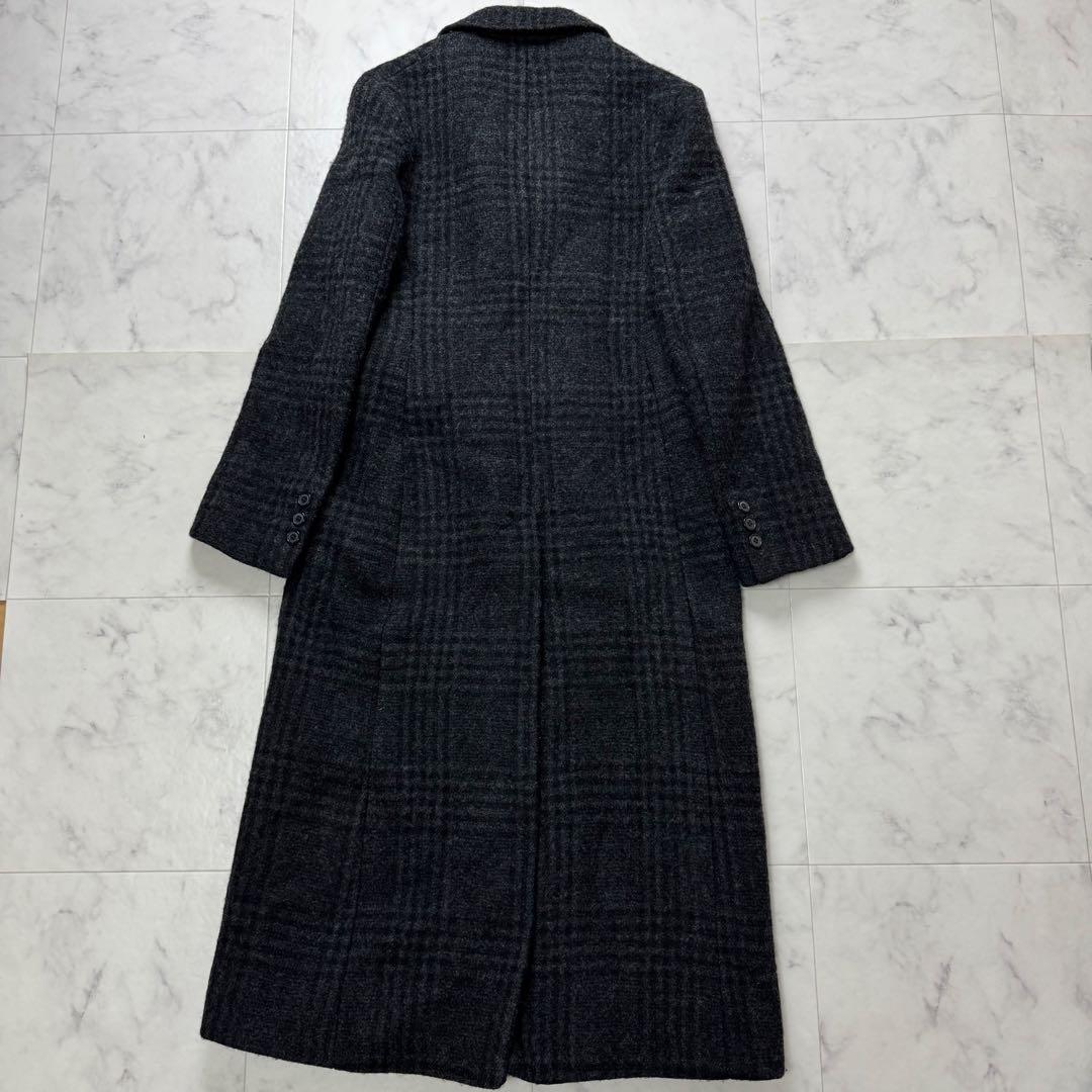 【美品】ZARA ザラ MANTECO ロングコート チェック グレー S
