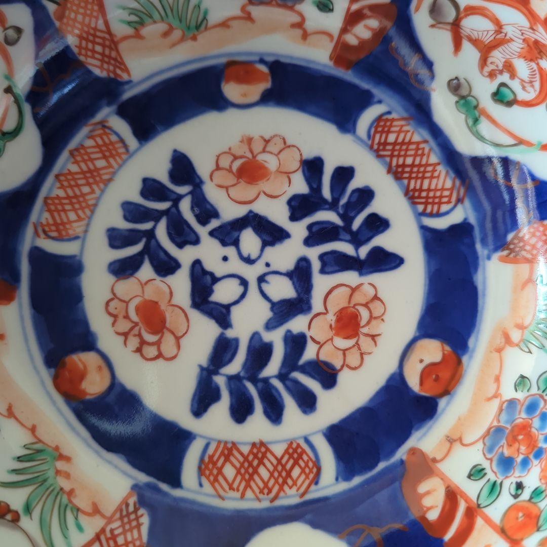 骨董品　陶芸　古道具　古伊万里　藍染付　赤絵　鳳凰　蛸唐草　花鳥色絵　三ツ組鉢