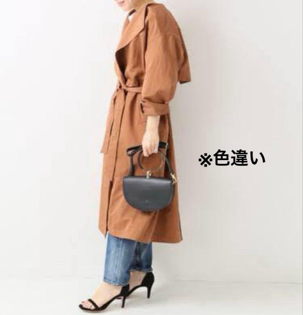 【美品】スピックアンドスパン ノーカラートレンチコート スプリングコート ロング