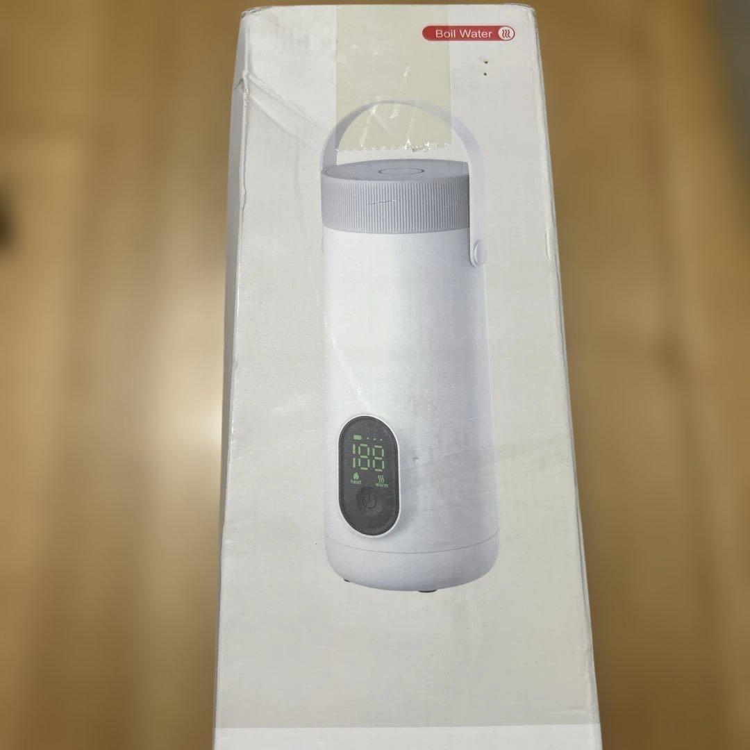 【定価9800円】ポータブル電気ケトル　温度調整可能　350ml 電源不要