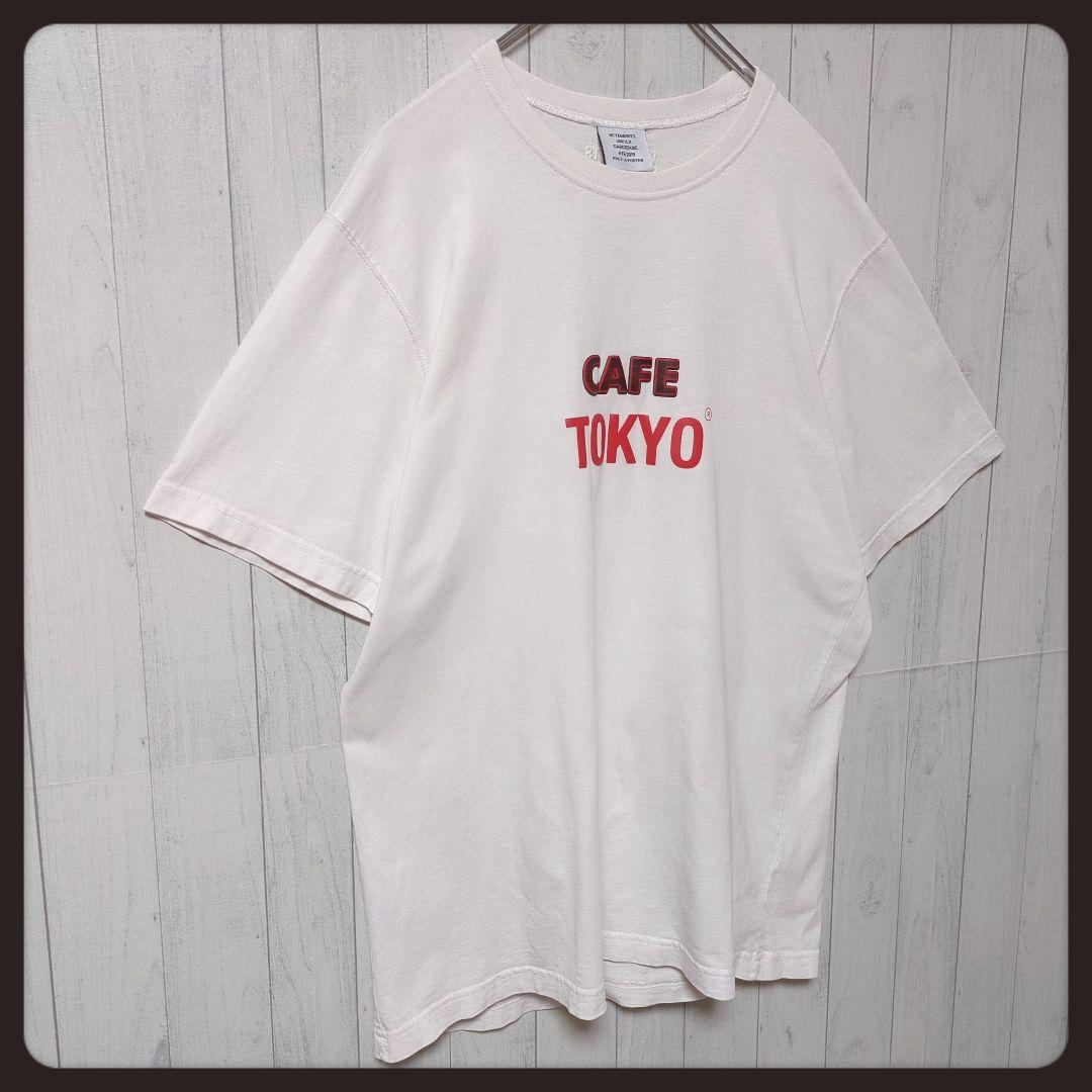 【入手困難】ヴェトモン☆CAFEプリント Tシャツ ラバーロゴ ホワイト