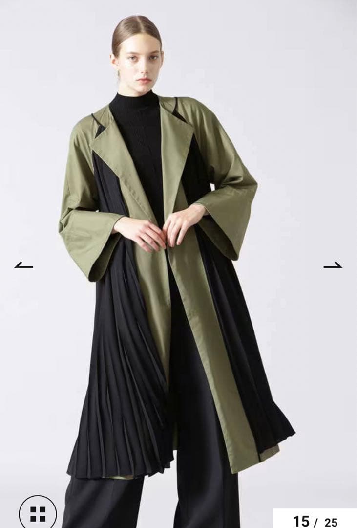 【極美品】定価8.36万 ADORE アドーア　トレンチコート　オリーブ色