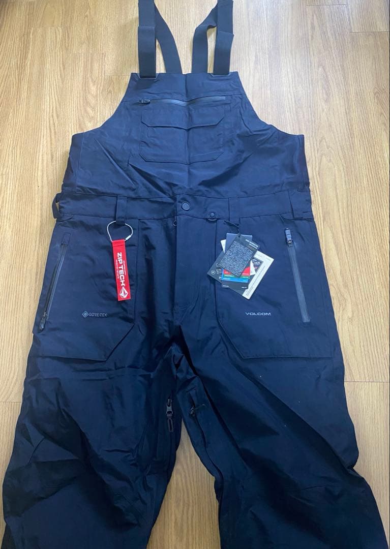 新品 VOLCOM Rain Gore-Tex Bib Overalls 黒 Ｌ