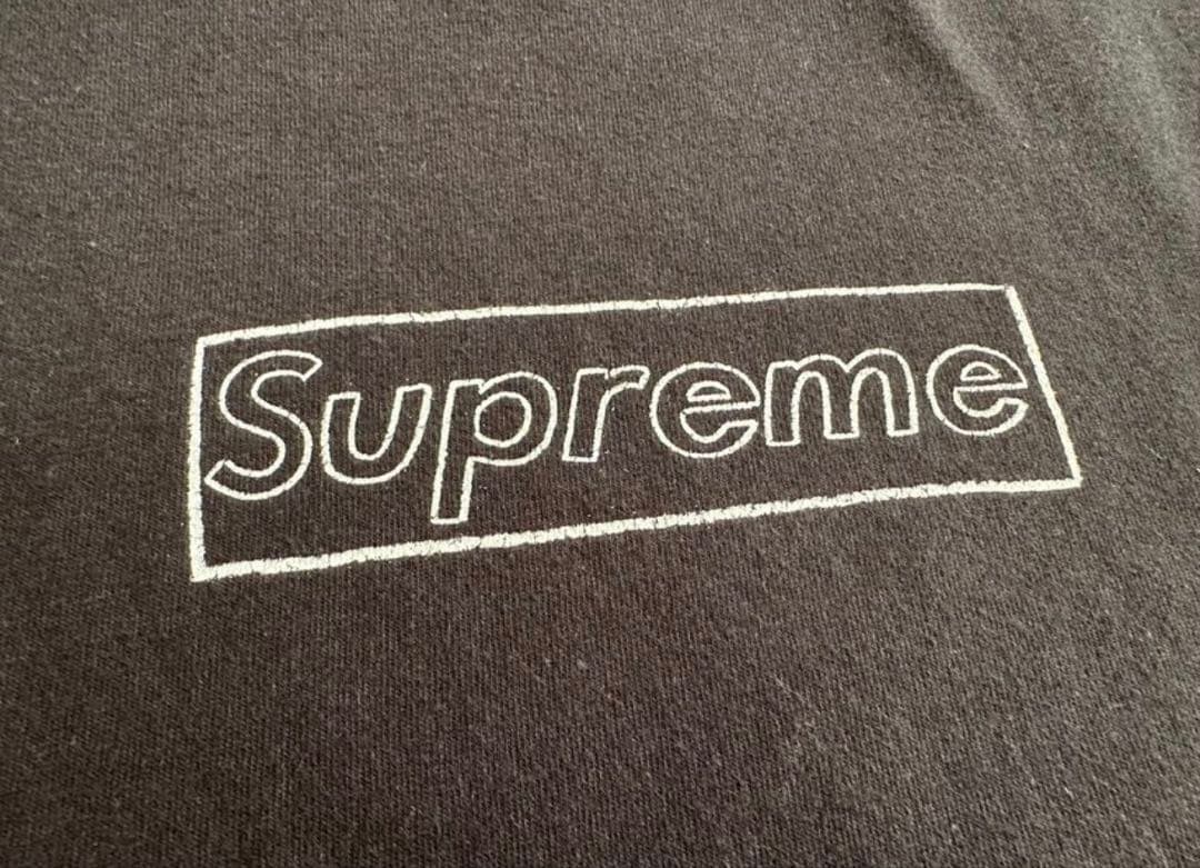 わ*ん様 Supreme KAWS Chalk Logo Tee Black