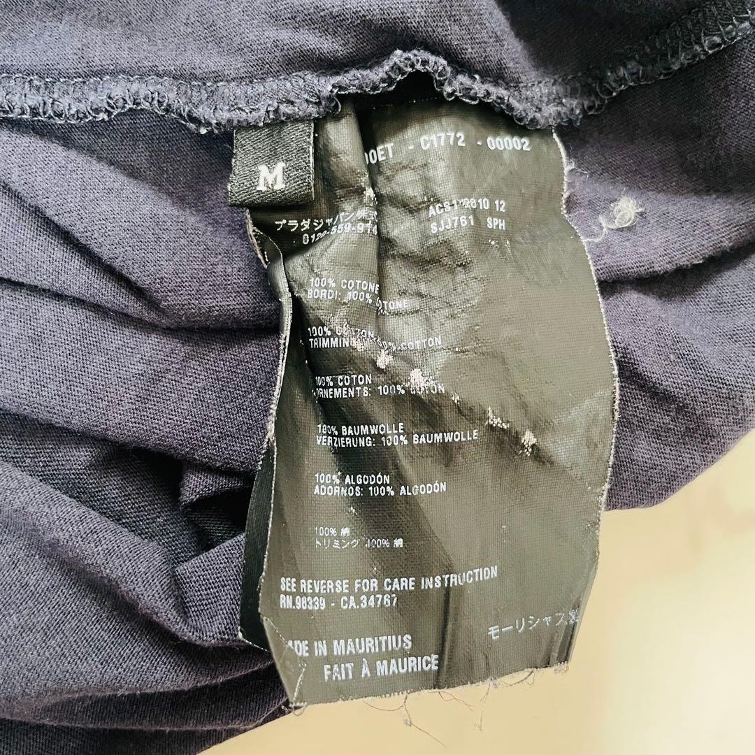 プラダ 半袖Tシャツ ネイビー ブランドロゴ