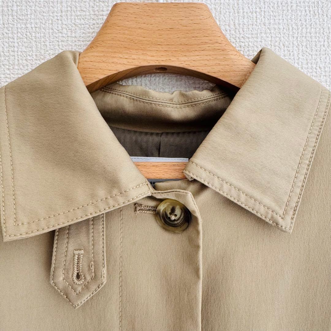 【未使用品】北欧暮らしの道具店 着こなしきまるトレンチコートベージュ Sサイズ