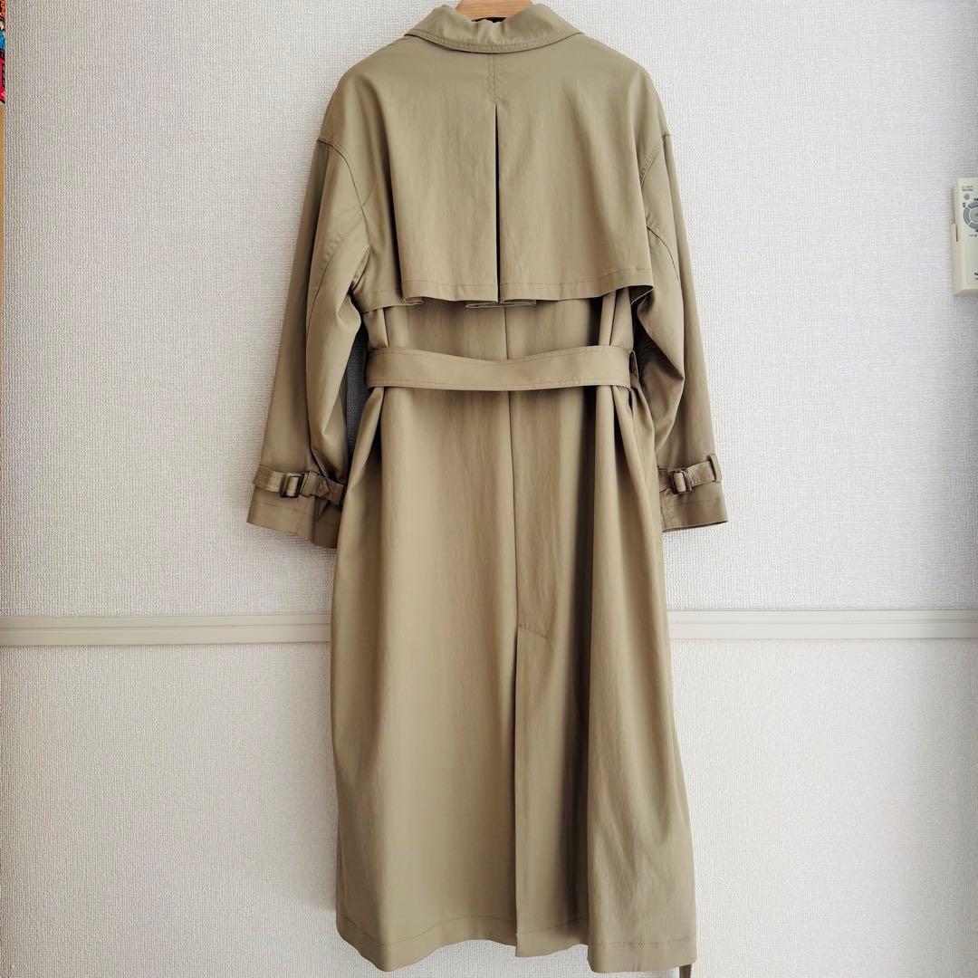 【未使用品】北欧暮らしの道具店 着こなしきまるトレンチコートベージュ Sサイズ