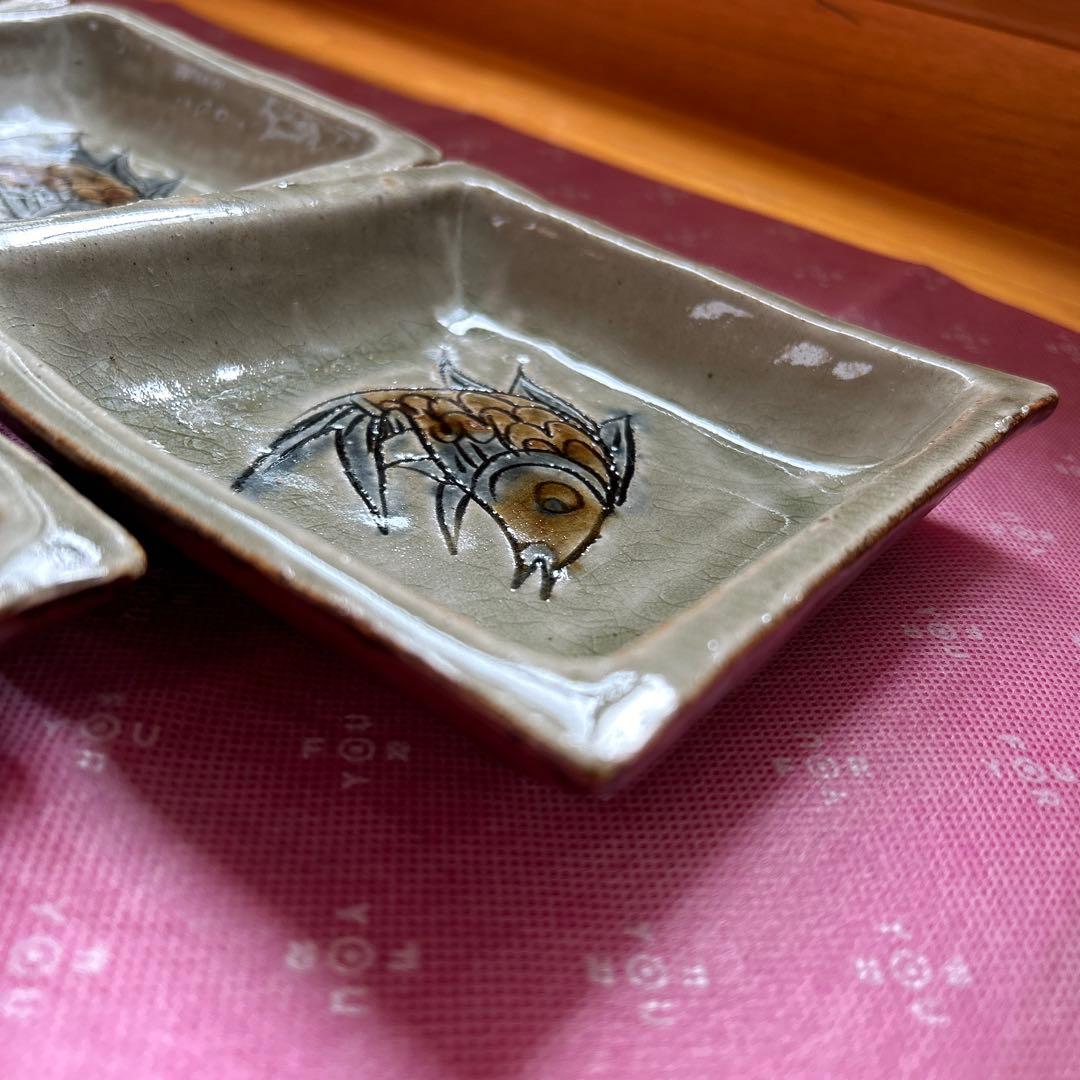 沖縄　やちむん　角皿　５個セット