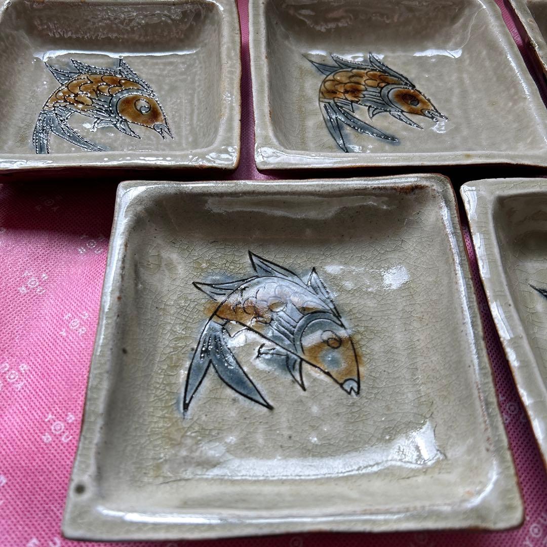 沖縄　やちむん　角皿　５個セット