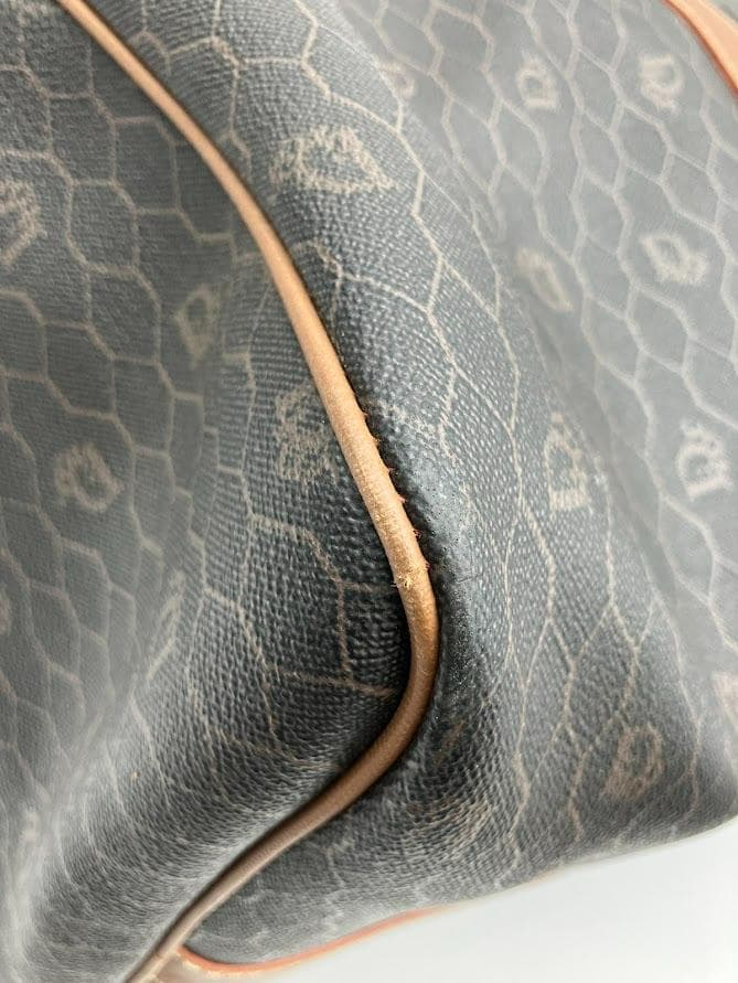 美品　Dior　ボストンバッグ　トロッター柄　PVC　大容量