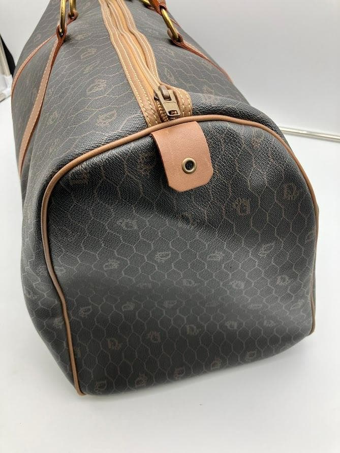 美品　Dior　ボストンバッグ　トロッター柄　PVC　大容量