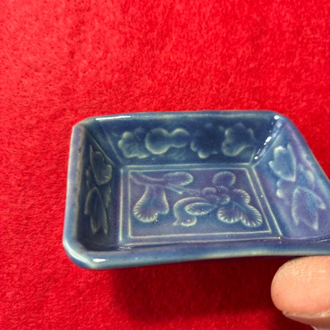 古伊万里　瑠璃　豆皿　2枚組