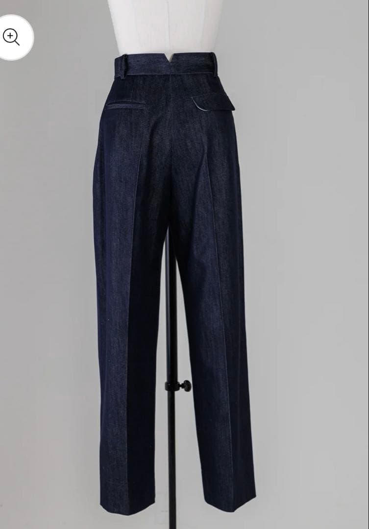 deres シルクデニムパンツ ダークブルー