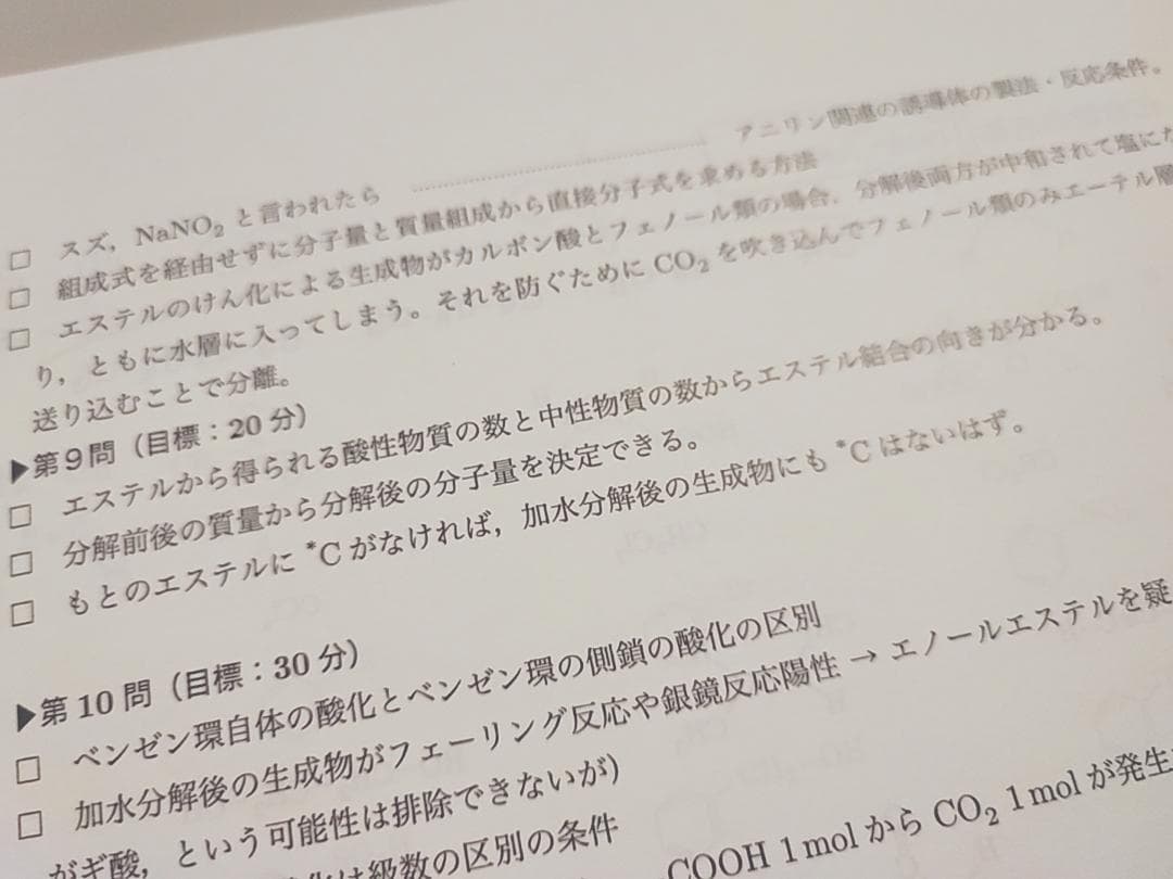 鉄緑会の中西先生による高3化学分野別まとめ冊子　駿台　河合塾