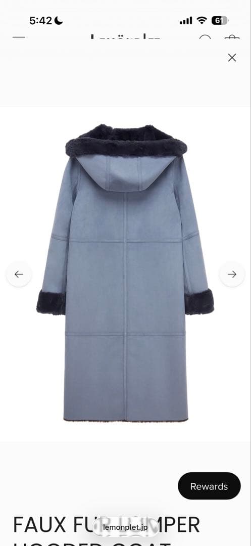ジャケット・アウター Lemonplet FAUX FUR LOMPER HOODED COAT