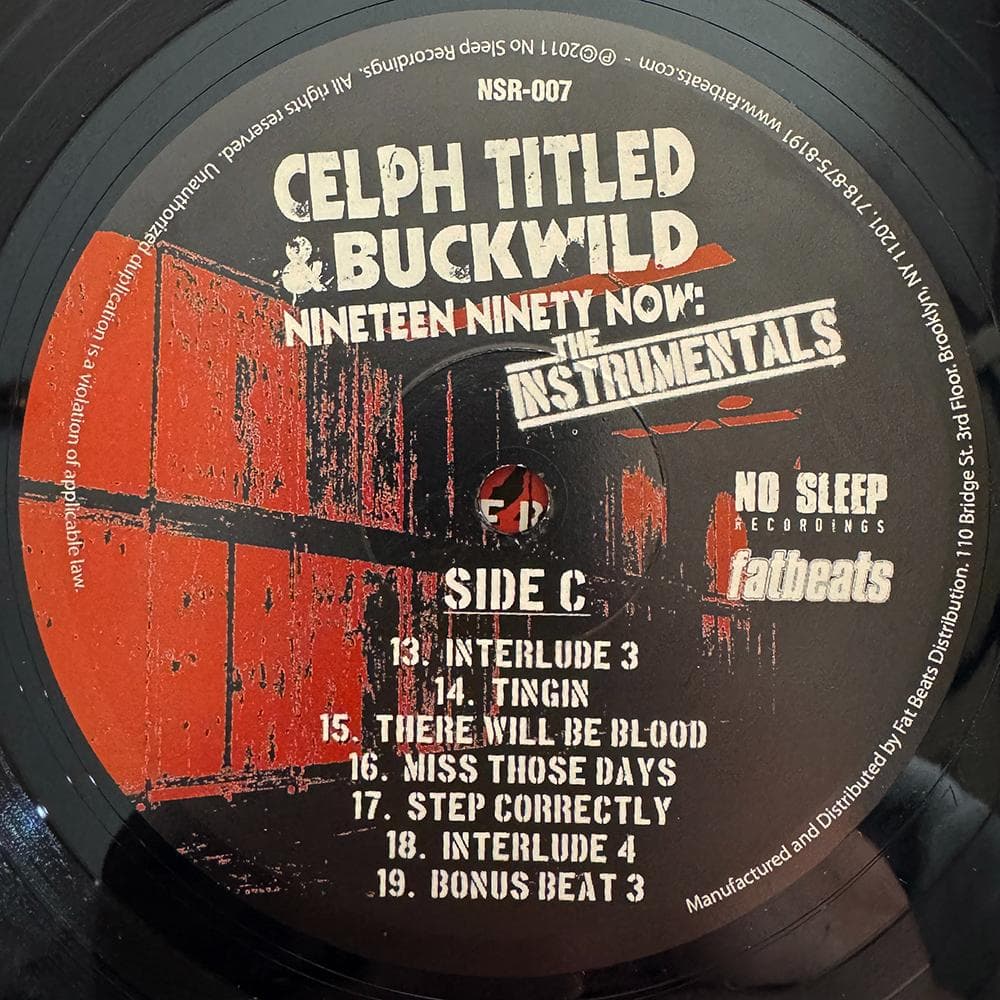 洋楽 Celph Titled&Buckwild The Instrumentals