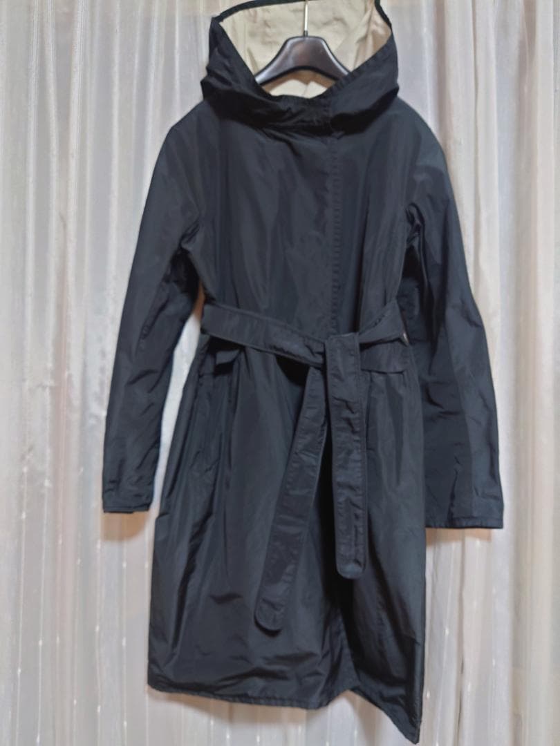 再値下げ極美品☆S'MAXMARAリバーシブルタフタコート☆コットン４５%黒４０