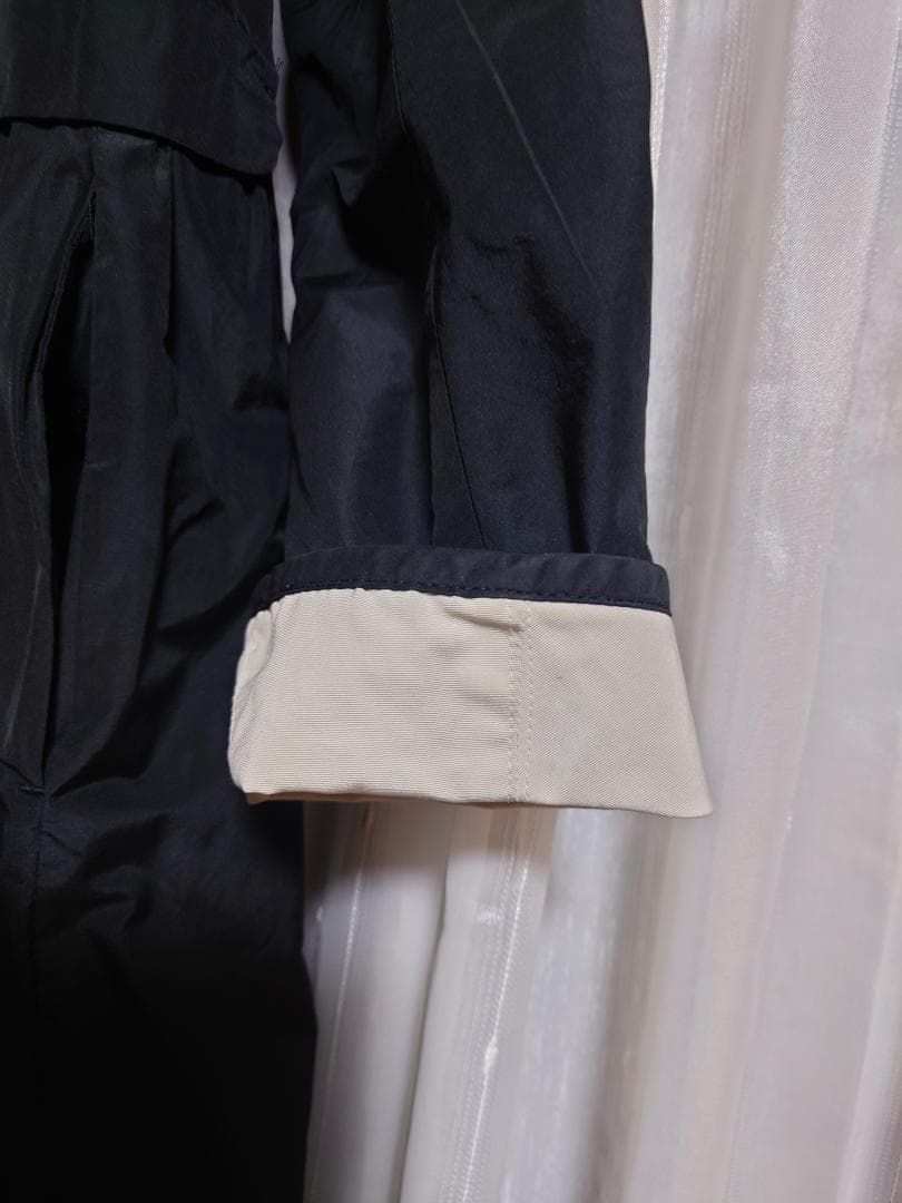 再値下げ極美品☆S'MAXMARAリバーシブルタフタコート☆コットン４５%黒４０