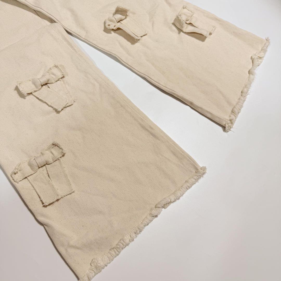 【u-tan】あさぎーにょ MANY RIBBON DENIM PANTS