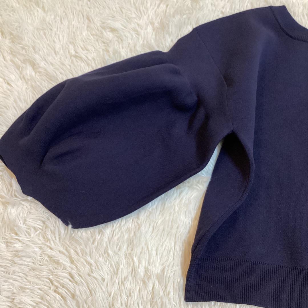 La boutique BonBon パールぽわんとスリーブニットカーディガン