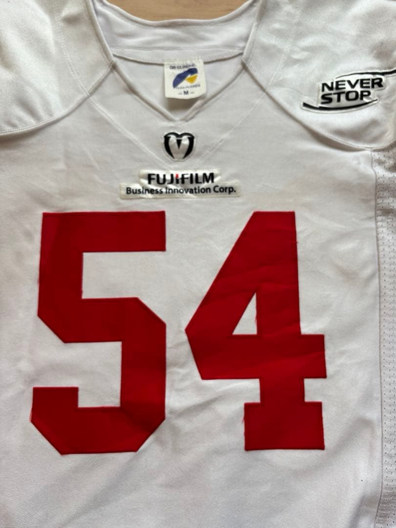 アメリカンフットボール ユニフォーム 54FUJIFILM富士フイルム Mサイズ