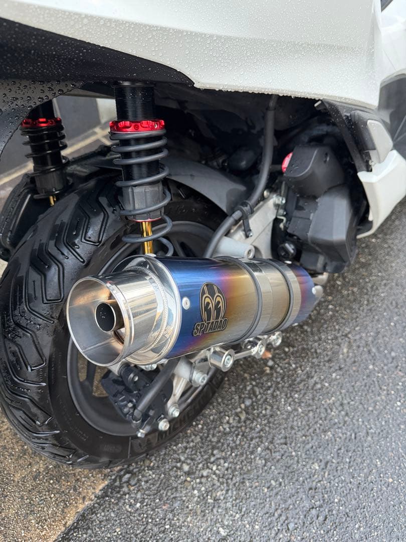 PCX125 JK05 SP忠男　レインボーチタンマフラー