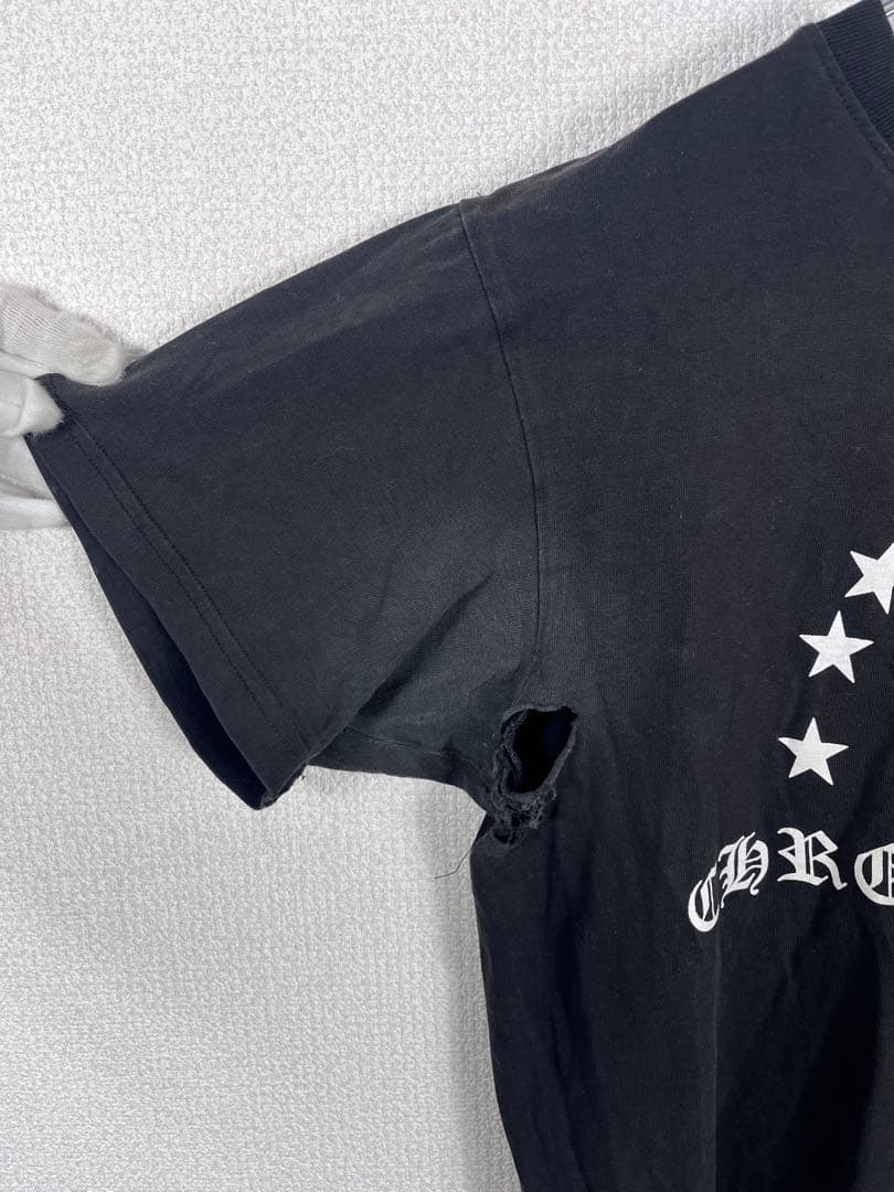 訳あり　オールド　クロムハーツ　スカル　プリント　半袖tシャツ トップス