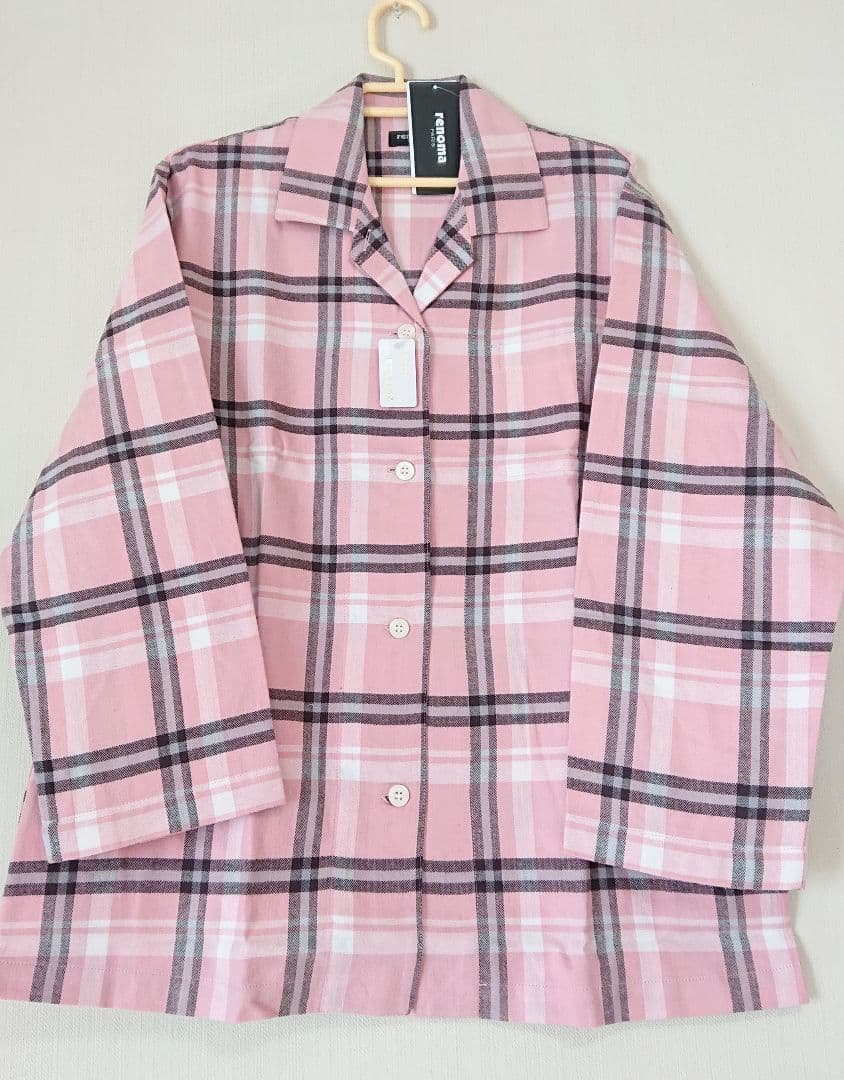 新品 renoma ピンク ネル素材 チェック
