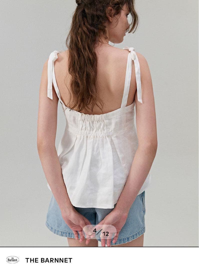THE BARNNET inés ribbon strap top トップス