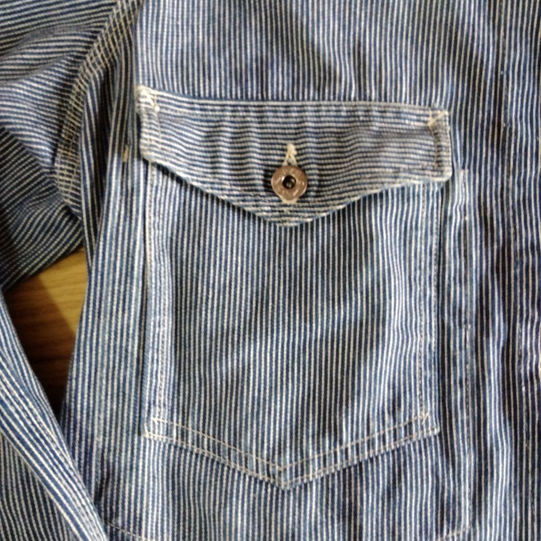 POST OVERALLS ストライプ カバーオール