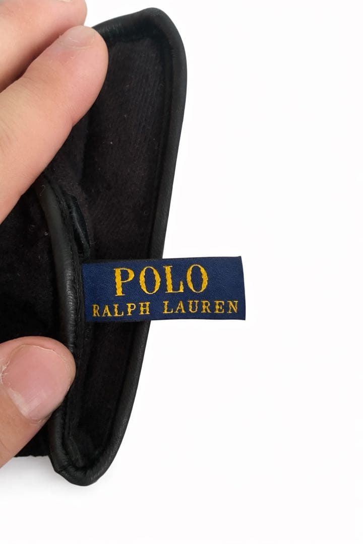 PoloRalphLaurenブラックレザー手袋