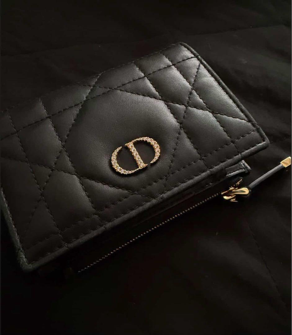 Dior ブラック キルティング 二つ折り財布