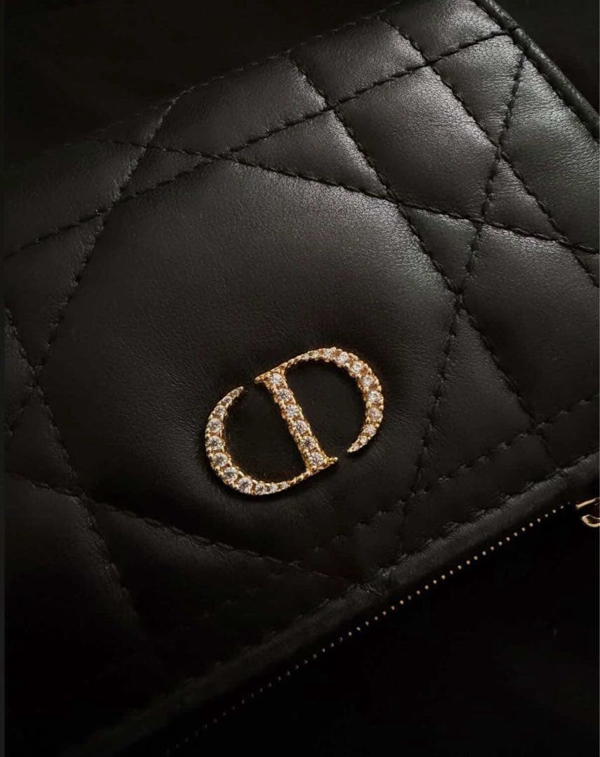 Dior ブラック キルティング 二つ折り財布