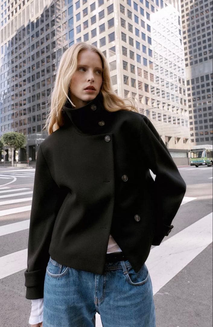ZARA ショートハイネックコート