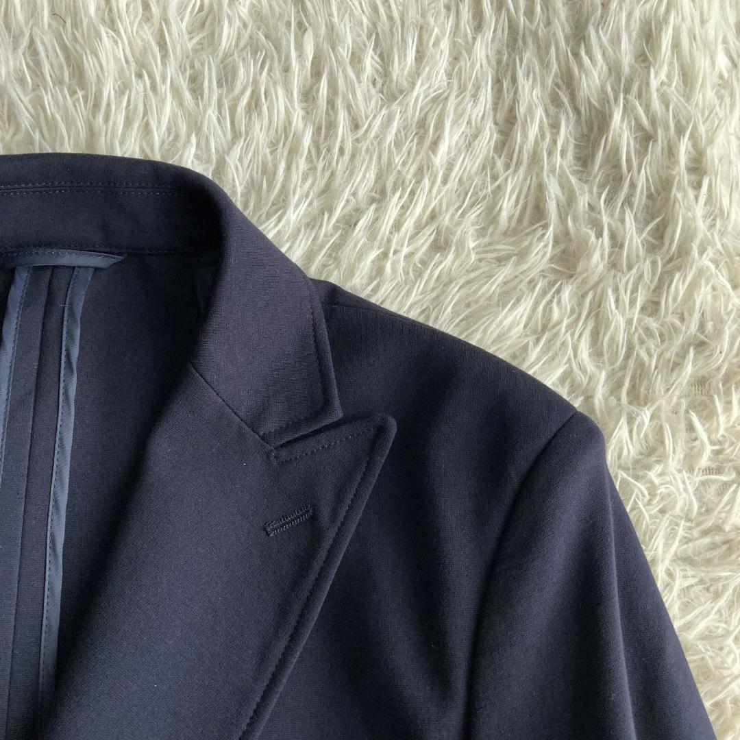 【極上品】VERRI ヴェリー　ダブルブレスト　ジャージジャケット　ネイビー