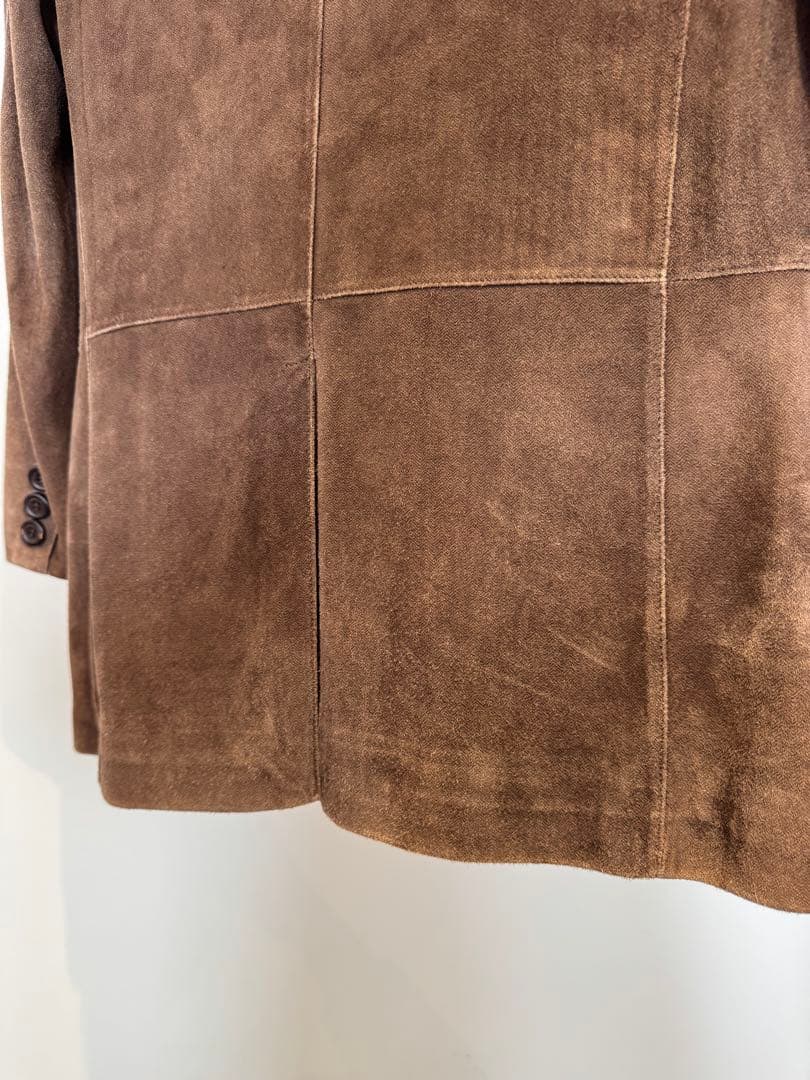 Ermnegildo Zegna ブラウン 本革スエード テーラードジャケット