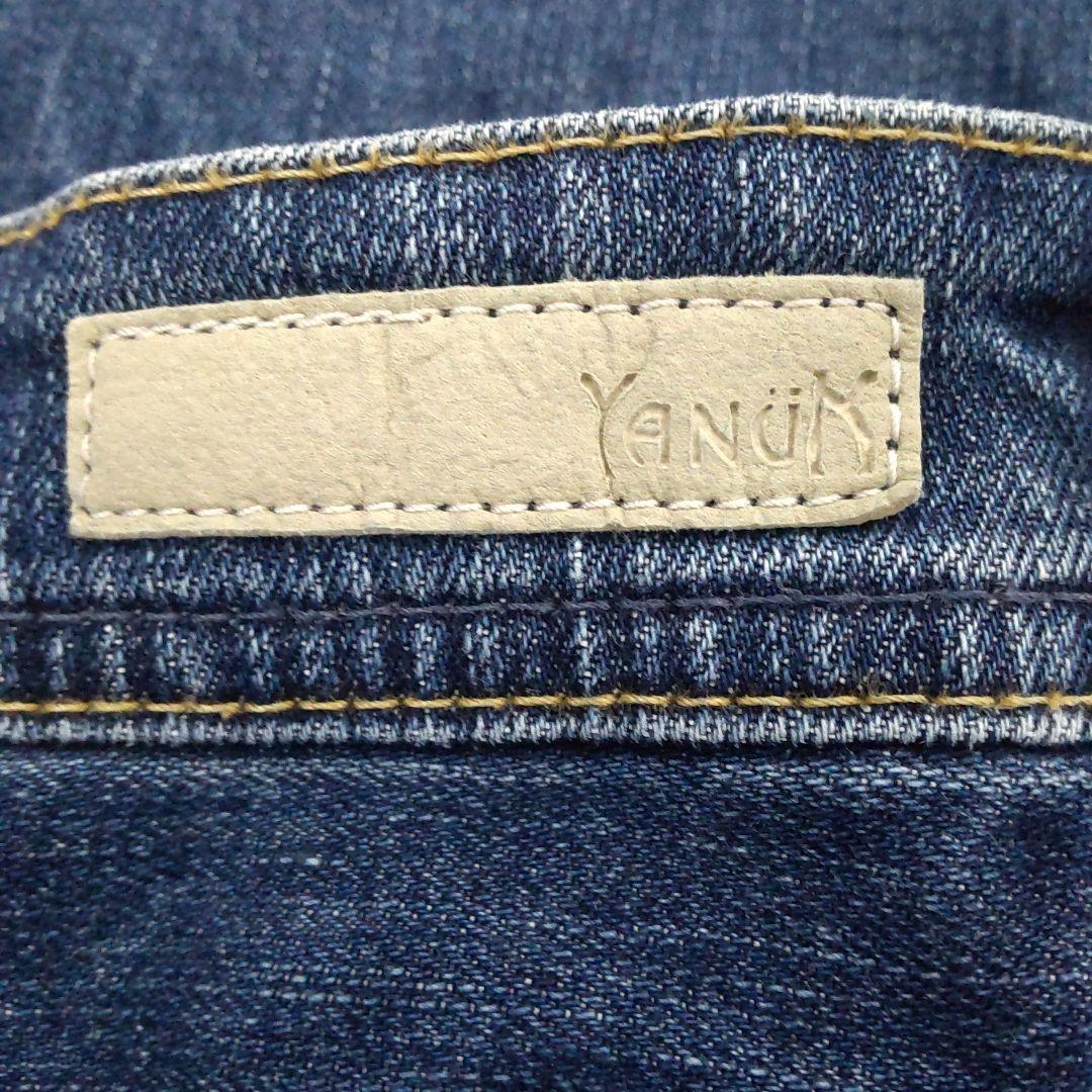 ★美品★YANUK ボーイズストレート\"LEA\" ハイウエスト ストレッチ