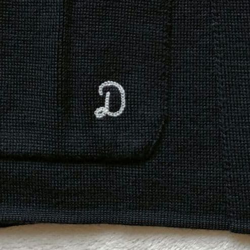 ドレステリア ダブルブレストニットジャケット ロゴボタン 刺繍